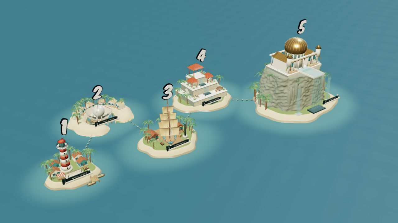 Tideglass Islands, the world in the interactive Arkitect camera playground